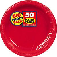 Apple Red Plastic Plates Big Party Pack, 6 Pk. | Tableware