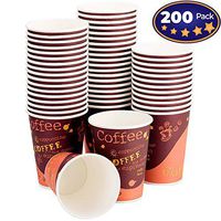 Restaurant Grade 12 Oz Paper Coffee Cups. 200 Pack By Avant Grub. BPA Free Disposable Cups For Hot and Cold Drinks. Serve Teas, Sodas, Ciders and More At Kiosks, Shops, Cafes, and Concession Stands.