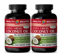 Metabolism and Energy Booster - Coconut Oil 3000MG - Extra Virgin - Pure and Potent Ingredients - Coconut Oil Supplements - 2 Bottles (120 Softgels)