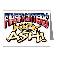 Note Card Firefighters Kick Ash Exclamation