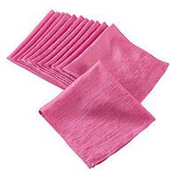 SARO LIFESTYLE Crinkle Collection Crushed Design Napkin, 22", Pink