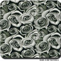 Cool Hydrographic Film Water Transfer Print Hydrographics Film, 0.5 Meter Width - Hydro DipHydro Dipping Film - Rose Pattern- Multi-Color Optional Waterproof (Color : TSHY052-2, Size : 0.5mx6m)