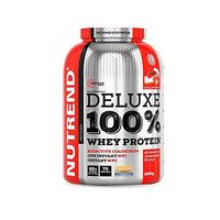 Whey Protein Powder Deluxe 100% by Nutrend Flavor Cheesecake Strawberry 2250g Amino Acid (BCAA) Quickly digestible WPC Isolate WPI CFM Muscle Growth