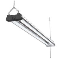 Sunco Lighting Industrial LED Shop Light, 4 FT, Linkable Integrated Fixture, 40W=260W, 5000K Daylight, 4000 LM, Surface + Suspension Mount, Pull Chain, Utility Light, Garage- Energy Star