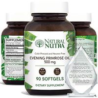 Natural Nutra Evening Primrose Oil Supplement from Fatty Acid, Non-GMO, Cold Pressed, 500 mg, 90 Softgels
