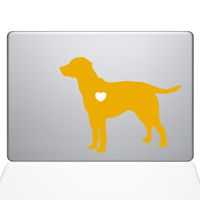 The Decal Guru I Love My Labrador Retriever Decal Vinyl Sticker, 13" MacBook Pro (2015 & Older Models), Yellow (1473-MAC-13P-SY)