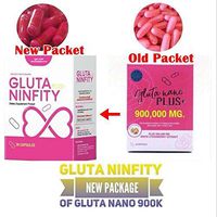 1Box NEW 30 SOFT GELS GLUTA NINFITY PLUS+ 900,000 mg NANO WHITE COLLAGEN Q10