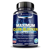 Carb Blocker & Weight Loss Pills from Core Vitality – 100% Premium Optimized Formula – Ultimate Carb Blocker and Fat Absorber – Potent Weight Loss Supplement & Appetite Suppressant – 30 Day Supply