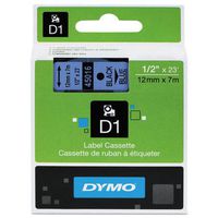 Genuine DYMO 1/2" (12mm) Black on Blue D1 Label Tape for Electronic Dymo LabelManager 160 Label Maker