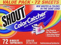 Shout Color Catcher Sheets for Laundry, Maintains Clothes Original Colors, 72 Count - Pack of 4 (288 Total Sheets)