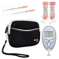 DURAGADGET Black Water Resistant Neoprene Case for Storing Your Insulin Diabetes/Medical Supplies Storage & Travel Case