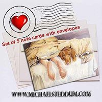 Michael Steddum Vizsla Feet Note Card Set