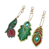Keychain Painting, DIY Special Shape Full Diamond Diamond Pattern Key Ring Set Diamond Embroidery