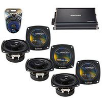 Compatible with Volvo 240 Series 1990-1993 OEM Speaker Replacement Harmony (3) R4 & CXA300.4 Amp (Renewed)