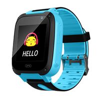 B.B.PAW Kids Smart Watch, Phone Watch Location Tracker SOS Timer Alarm Clock Camera Calculator 1.44" Touchscreen Wristband Watch-Blue