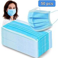 50 PCS Disposable Face M a s k 3Ply Ear Loop, Surgical Medical Dust Másks,Comfortable Thick 3-Layer Cover Mouth Protection