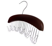 Ohuhu Belt Hanger, 12 Hooks Belt Organizer for Closet, Belt Rack, Holds Belts, Neck Ties, Scarves, Clothing, Accessories for Men Women, Sturdy Hardwood, Walnut