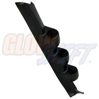 GlowShift Black Triple Pillar Gauge Pod for 2003-2007 Mitsubishi Lancer Evolution Evo 8 & 9 - A-Pillar Speaker Cutout - ABS Plastic - Mounts (3) 2-1/16" (52mm) Gauges to Vehicle's A-Pillar