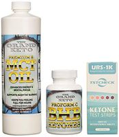 MCT Oil BHB Ketones and Ketone Test Strips - Grand Keto Kit for The Perfect Easy Way to Start Ketosis and The Keto Diet.