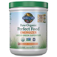 Garden of Life Raw Organic Perfect Food Energizer Juiced Green Superfood Greens Powder - Yerba Mate, Pomegranate, 30 Servings (Packaging May Vary) - Vegan Gluten Free Whole Food Dietary Supplement