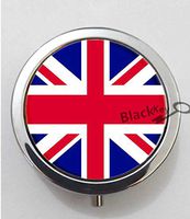 BlackKey United Kingdom UK British Flag 3-Compartment Decorative Pocket Gift Box Case Organizer for Pill, Color 1 -302