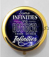 BlackKey Some Infinities Are Bigger Than Other Infinities 3-Compartment Decorative Pocket Gift Box Case Organizer for Pill, Color 2 -41