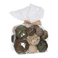 Home Decor Accent Balls | Variety of Faux Moss & Brown, Grey, and Cream Orbs in a Variety of Styles & Sizes in Set