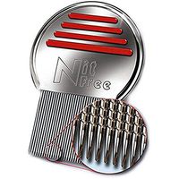 Nit Free Terminator Lice Comb, Professional Stainless Steel Louse and Nit Comb for Head Lice Treatment, Removes Nits, COLORS MAY VARY