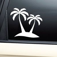 Tropical Island Palm Tree Vinyl Decal Laptop Car Truck Bumper Window Sticker