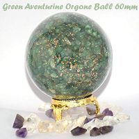 Green Aventurine Layered Orgone Sphere an All-Around Healing Stone Can Also Increase Intelligence, Perception and Creativity. Positive Energy Heart Chakra Healing