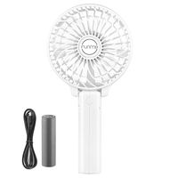 Funme Mini Handheld Fan, USB Desk Fan, Small Personal Portable Table Fan with USB Rechargeable Battery Operated Cooling Folding Electric Fan for Travel Office Room Household White