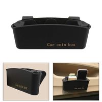Car Coin Holder Change Organizer with Storage Box Crevice Filler Console for Cars & Trucks | Sorts Quarters, Dimes, Nickels and Car Seat Side Organizer,Car Pockets Ultra Slim Side Pocket（Black）