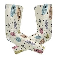 LEVEIS Feather Arrow Arm Sleeves UV Protection for Men Women Sunblock Protective Gloves Running Golf Cycling Driving Long Arm Cover 1 Pair