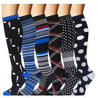 Compression Sock for Women & Men (6 Pairs)- Best Medical for Running, Athletic Sports, Crossfit, Fitness(L/XL)