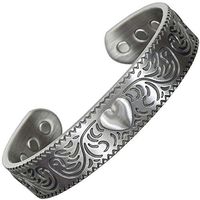 Holistic Magnets® Womens Copper Bracelets for Arthritis Pain Relief (Tarnish-Free) Solid Copper Magnetic Bracelet Tendonitis Joint Wrist Healing Bangle (PH)-Heart (L: Wrist 7.7-8.75 inch)