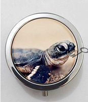 BlackKey Sea Turtle Animal 3-Compartment Decorative Pocket Gift Box Case Organizer for Pill, Color 1-387