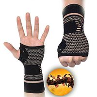 KIWI RATA Wrist Sleeve Brace, Copper Content Infuse Wrist Support Compression Sleeve Wrist Wrap for Gym and Recovery from Wrist Pain, Fit Both Hands