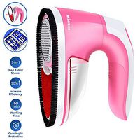 Fabric Shaver Portable Electric Lint Remover 3 in 1 Battery Operated Clothes Shaver,Fuzz Remover Sweater Shaver,Quickly and Effectively Remove for Fabric Fleece Sofa Curtains Clothes (Pink)