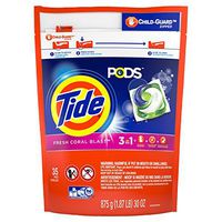 Tide Pods Detergent Pacs, Coral Blast Scent, 35 Count