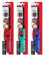 3 Pack King BKOU172 Multi Utility Lighter Assorted Colors