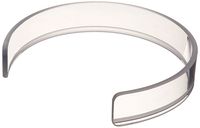 Sammons Preston Invisible Food Guard, Reusable Snap-On Plastic Ring Fits 8.5"-10" Plate, 1.25" High Crystal Clear Plastic Plate Ring, Kitchen Aid with Sure Fit to Prevent Spills, Dishwasher Safe Guard