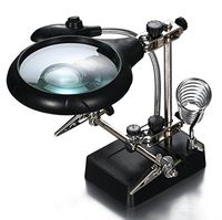 Magnifier Multifunction LED Light With Auxiliary Clamp Microscope Desktop Maintenance Magnifying Glass Reading Magnifying Glass