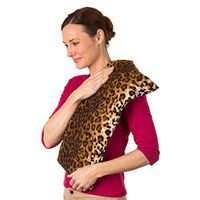 Sunny Bay XL Body Heating Wrap, Personal, Reusable, Hot & Cold Compress, Washable Cover, Heat Therapy Pad for Sore Neck, Back & Shoulder Muscle Pain Relief – Non-Electric (Leopard)
