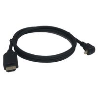 Nuff Tech - 1.5ft. Micro HDMI Right Angle Male to HDMI Male (90 degrees) - Supports 4k