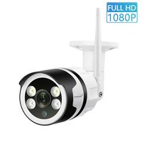 WiFi Security Camera Outdoor, HD1080P Wireless Home Surveillance Camera, Bullet IP Camera Waterproof Work with Alexa, Night Vision Camera with Motion Detection, Amazon Cloud Camera with Two Way Aduio