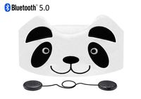 Kids Headphones, Azzker Wireless Bluetooth V5.0 Hands-Free Soft Headband with Ultra-Thin Speakers and Mic Children's Earphones for Girls & Boys, School, Calls, Home and Travel-Panda