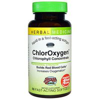 Herbs Etc., ChlorOxygen, Chlorophyll Concentrate, 60 Fast-Acting Softgels - 2pc