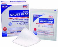 Dukal Gauze Pad, 3"x3", 12 ply, Sterile, 1/pk 3600pk/cs Case Pack 3600