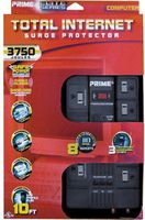 Prime PB004125 Elite Series Total Internet 8-Outlet 3750-Joule Surge Protector, Black