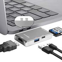 USB C Hub,Alpharan Multiport Type C Adapter for Apple 2016/2017 MacBook Pro 13" and 15",MacBook Pro Dock with Type-C 3.1 Charging Port,4K HDMI,USB 3.0 Port,SD & Micro SD Card Reader (Space Grey)